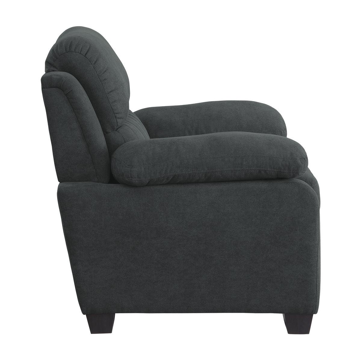 Side profile showing armrest of Holleman Chair