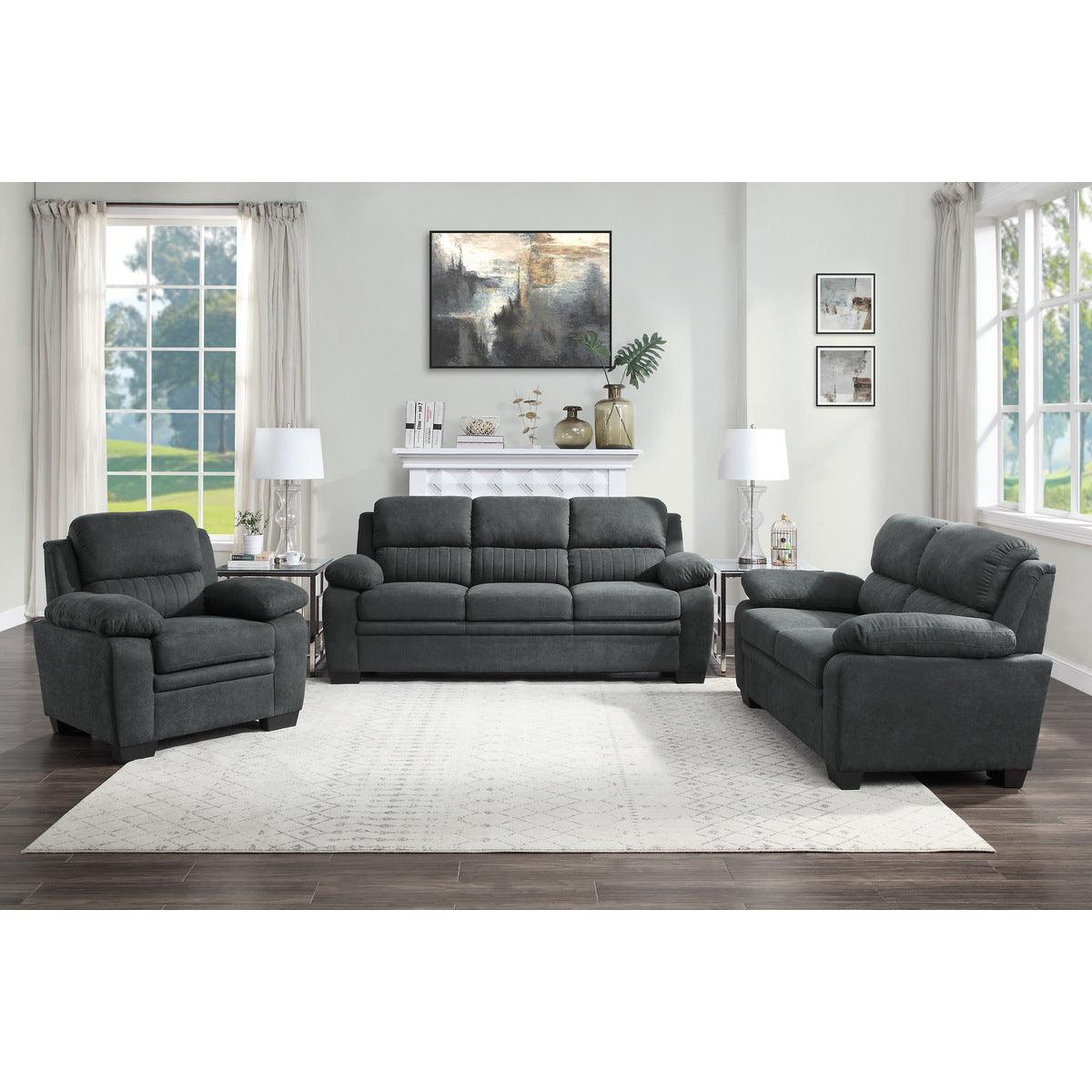 Holleman loveseat showing seat cushions