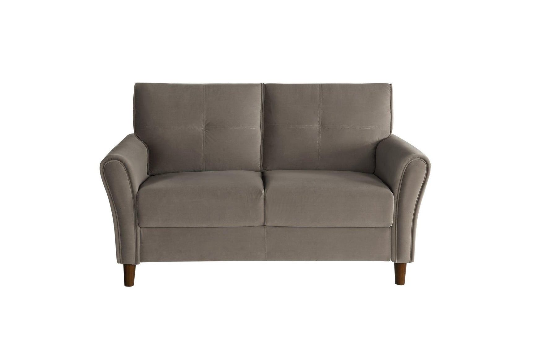 Close-up of Dunleith sofa arm with tufted velvet