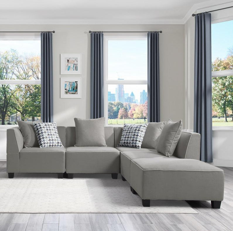 Detailed upholstery and wood frame close-up