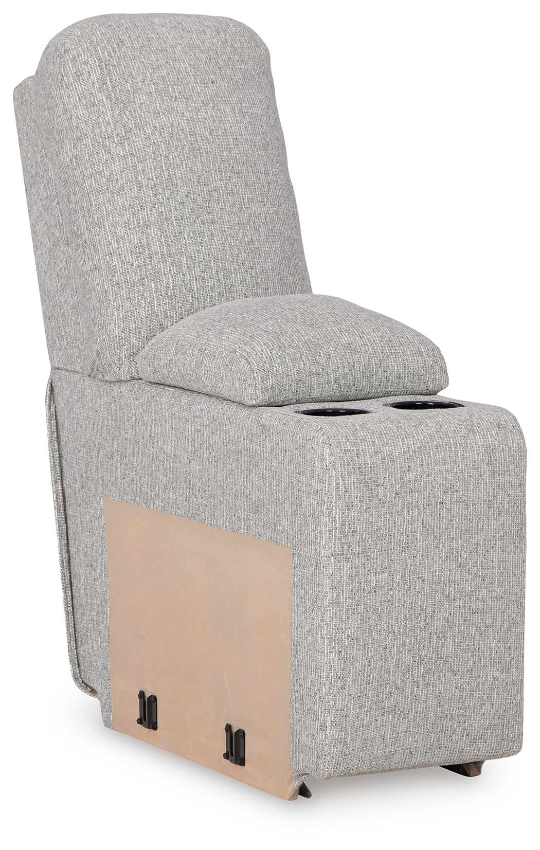 Acklen Place Pewter 7-Piece Power Sectional Reclining Sofa with Storage Console angle view