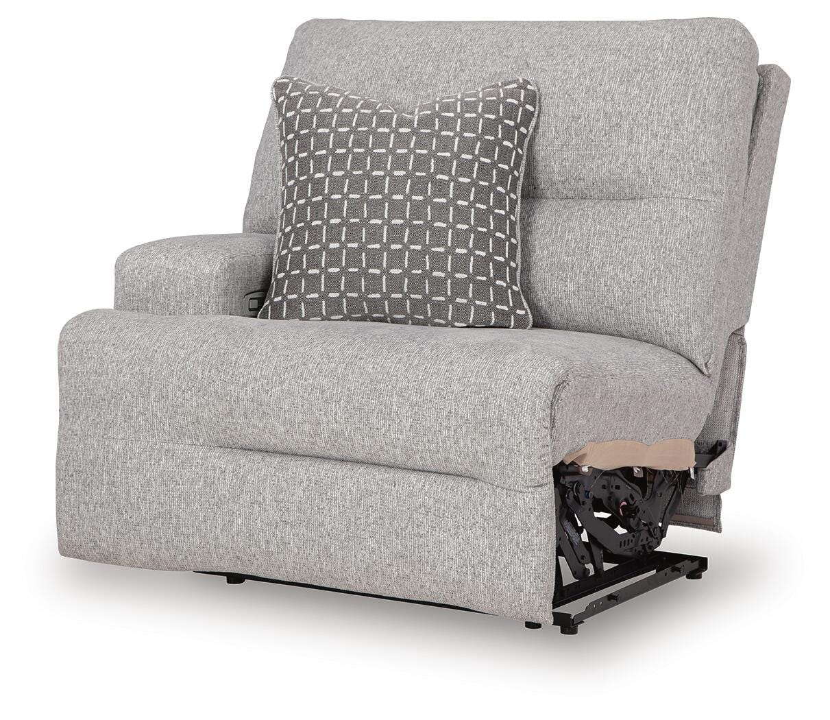 Acklen Place Pewter Performance Fabric,Next-Gen Nuvella™ 5-Piece Power Reclining Sectional - image 16