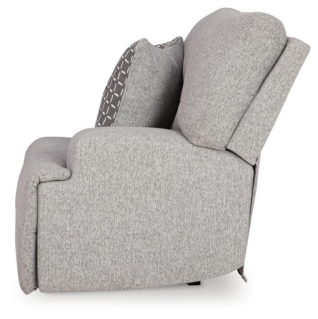 Acklen Place Pewter Performance Fabric,Next-Gen Nuvella™ 5-Piece Power Reclining Sectional - image 21