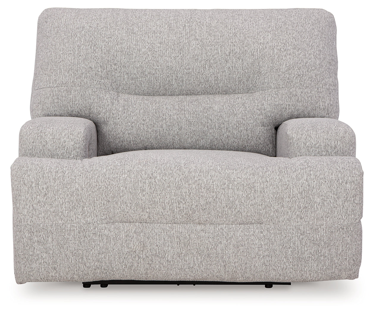 Front close-up of Acklen Place pewter recliner