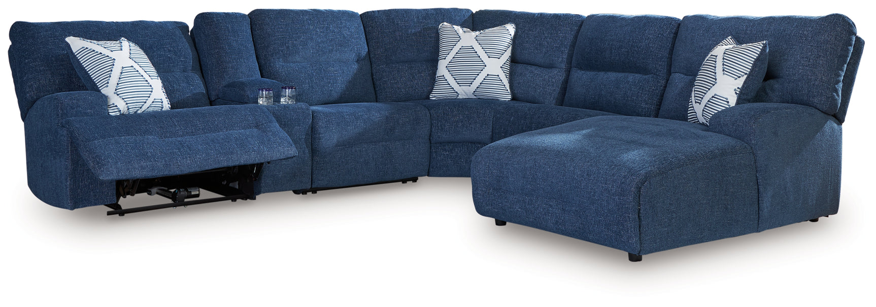 Detailed view of arm and seating cushions