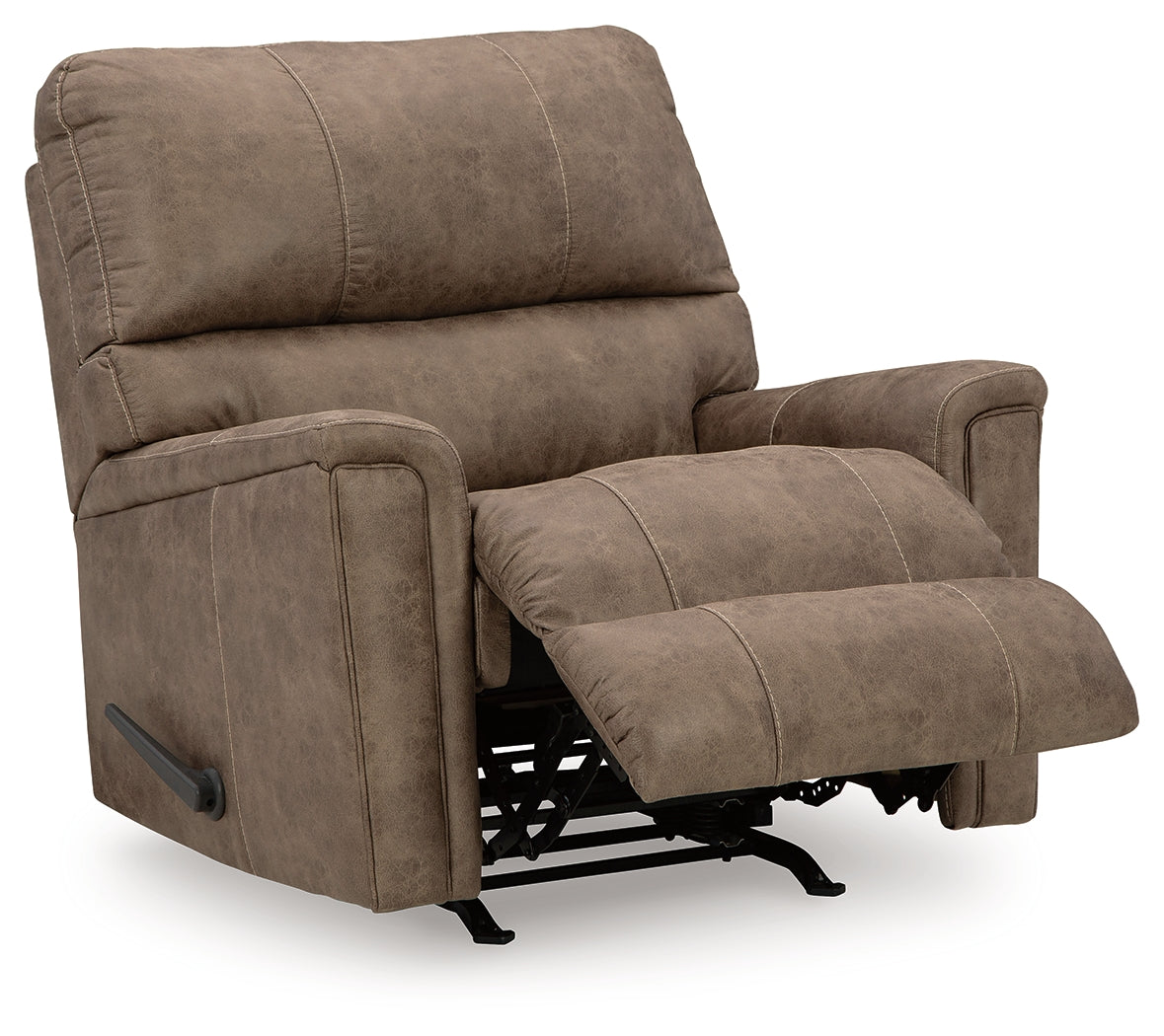 Reclined position of Navi Fossil Faux Leather Recliner