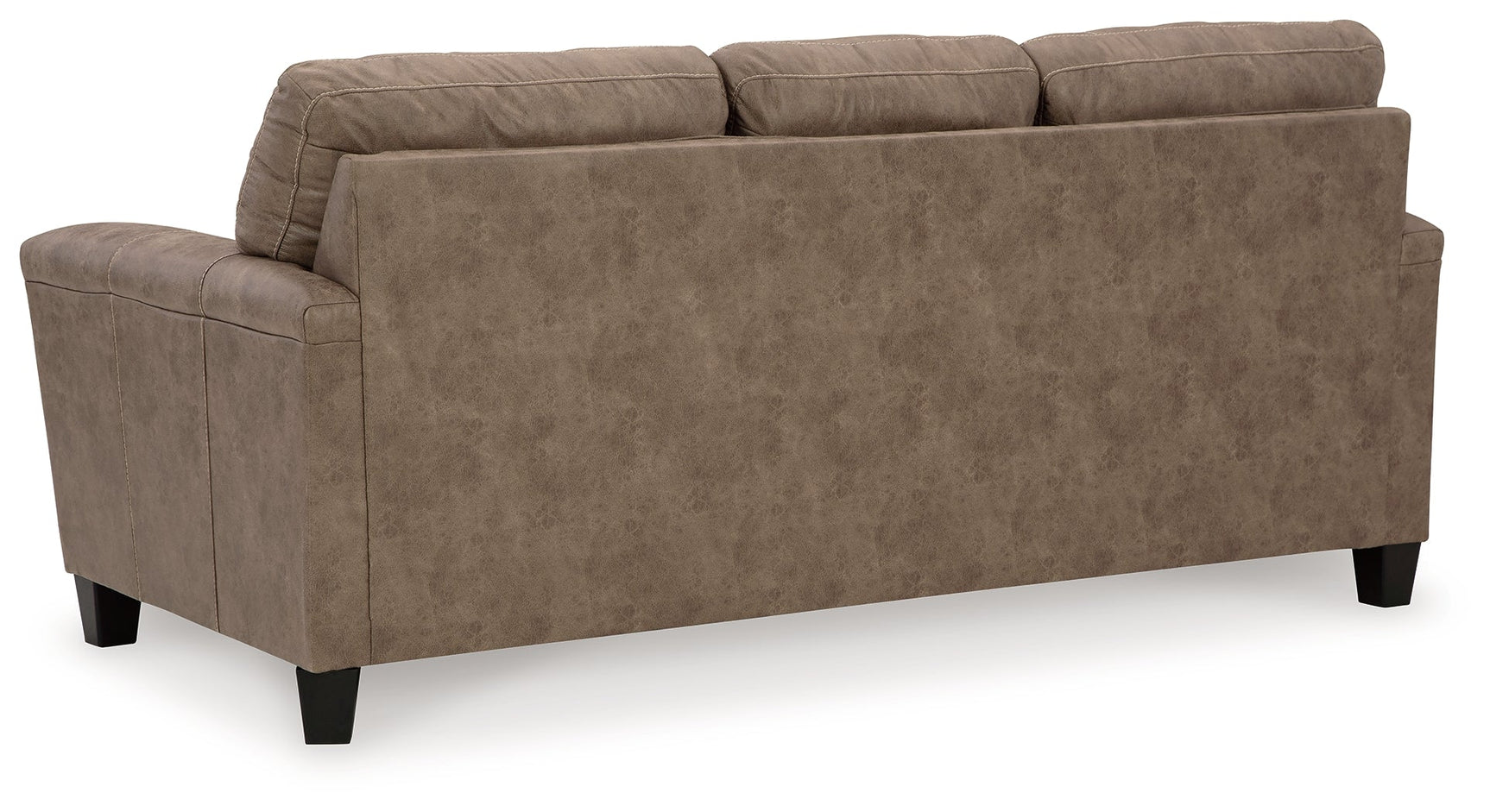 Navi Fossil Faux Leather Sofa rear side view