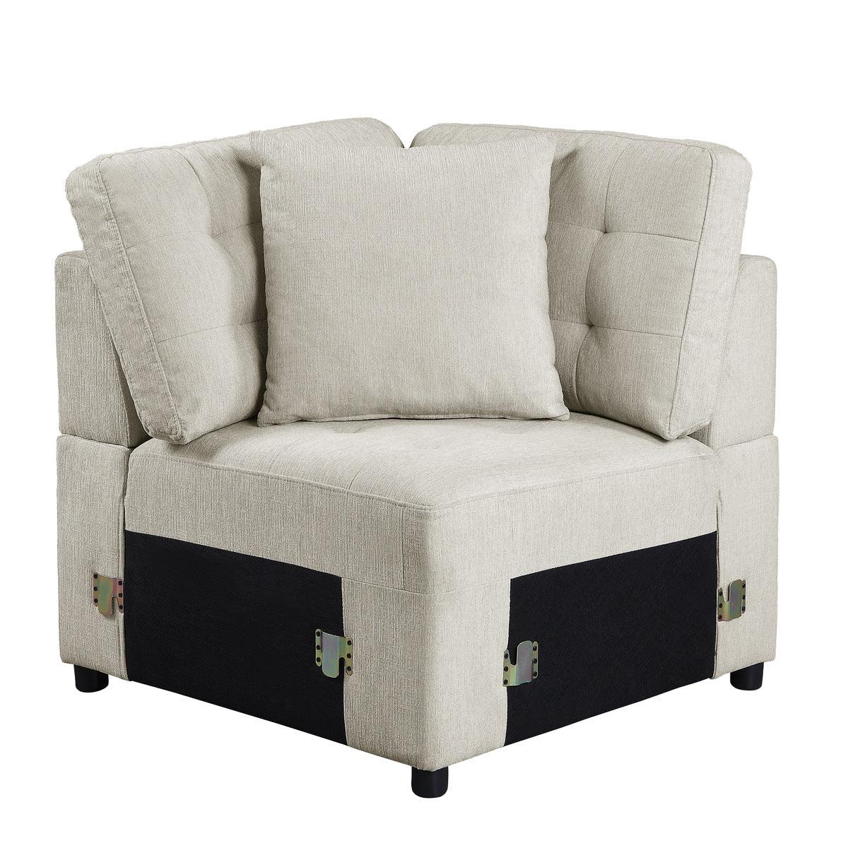 Room arrangement with full Logansport Beige 4-Piece Sectional