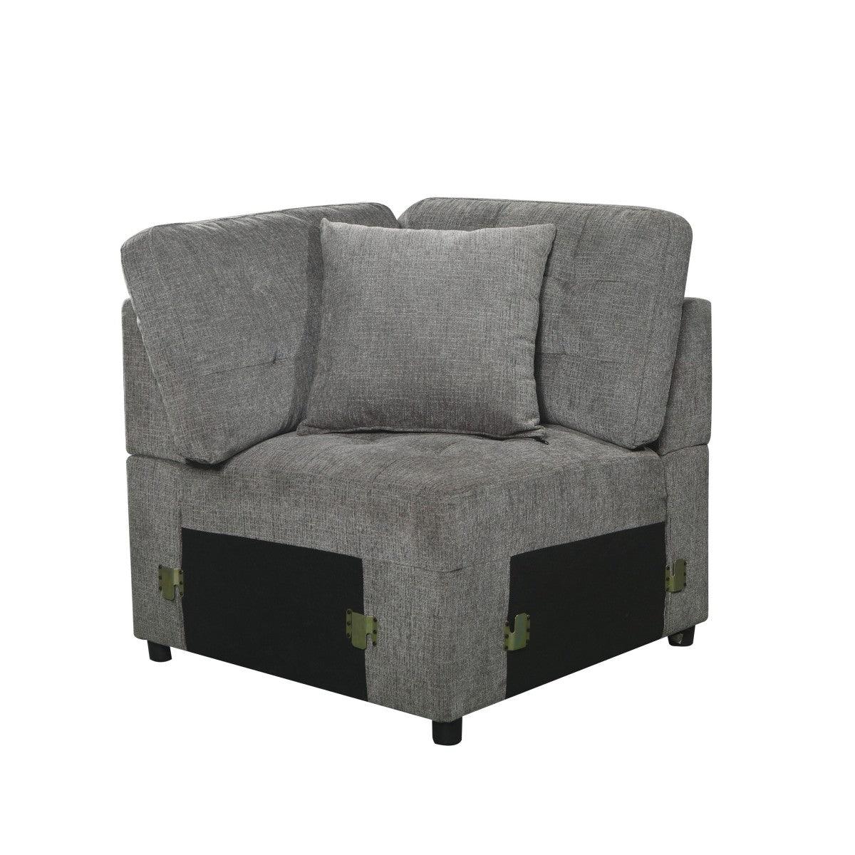 Front detailed view of sectional corner piece