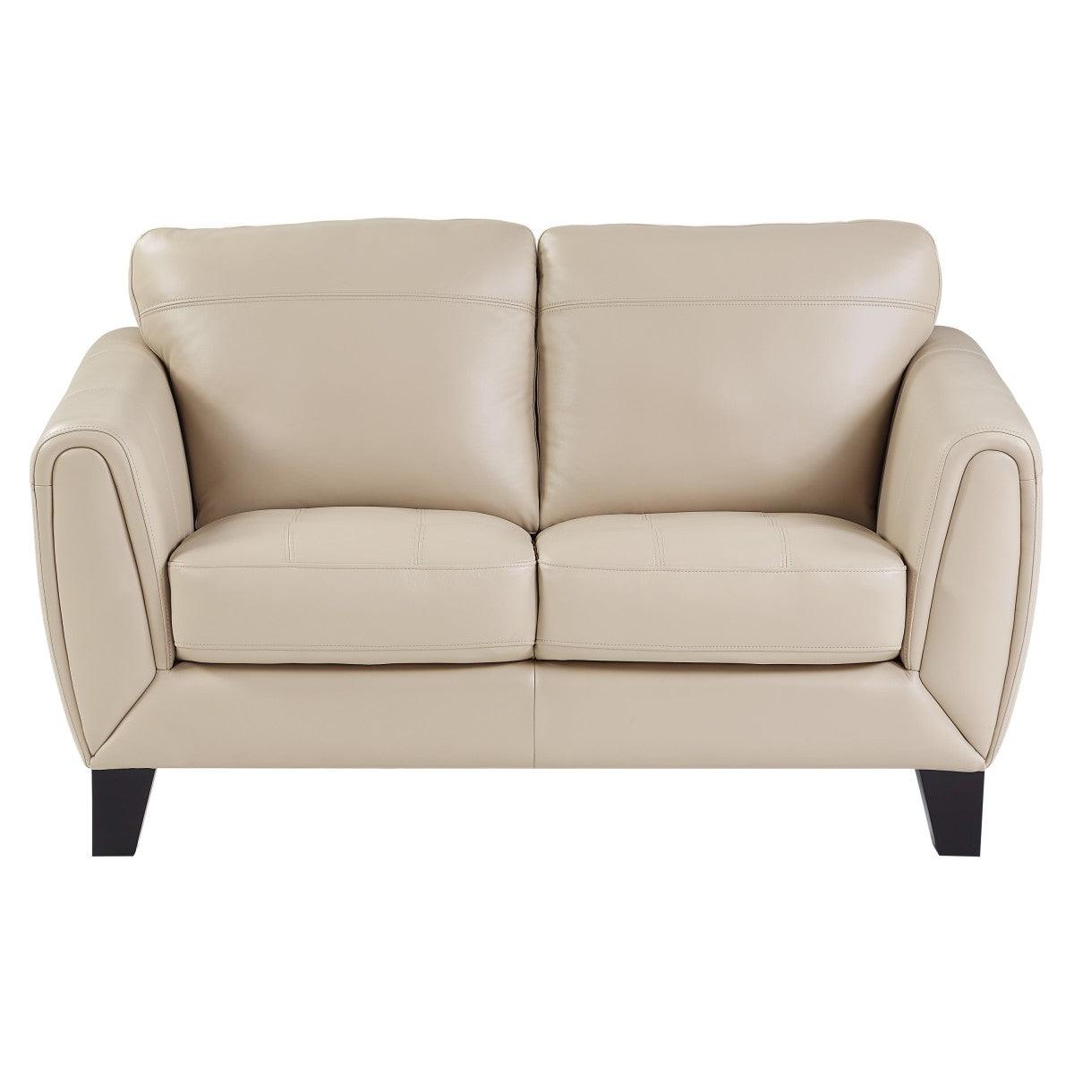 Morelia Beige Chenille Loveseat front view