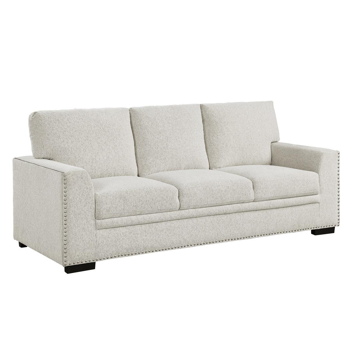 Side view of Morelia Beige Fabric Sofa