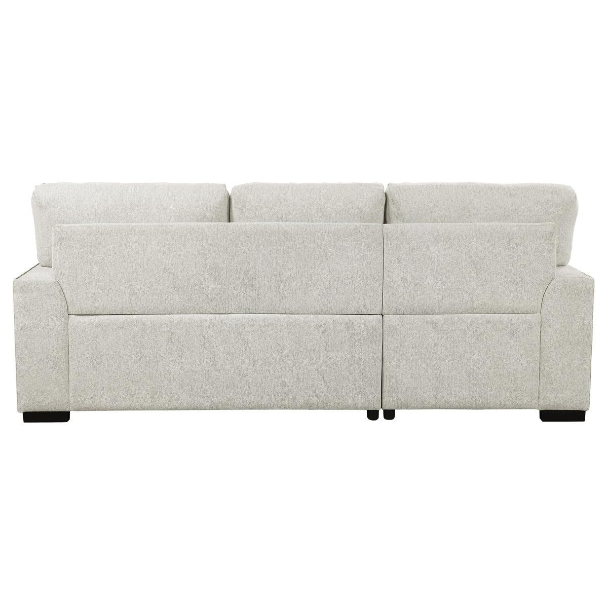 Back view of Morelia Beige Fabric sectional sofa