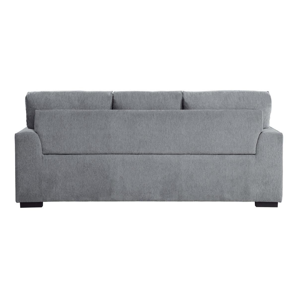 Back detail of Morelia Gray Chenille Fabric Sofa