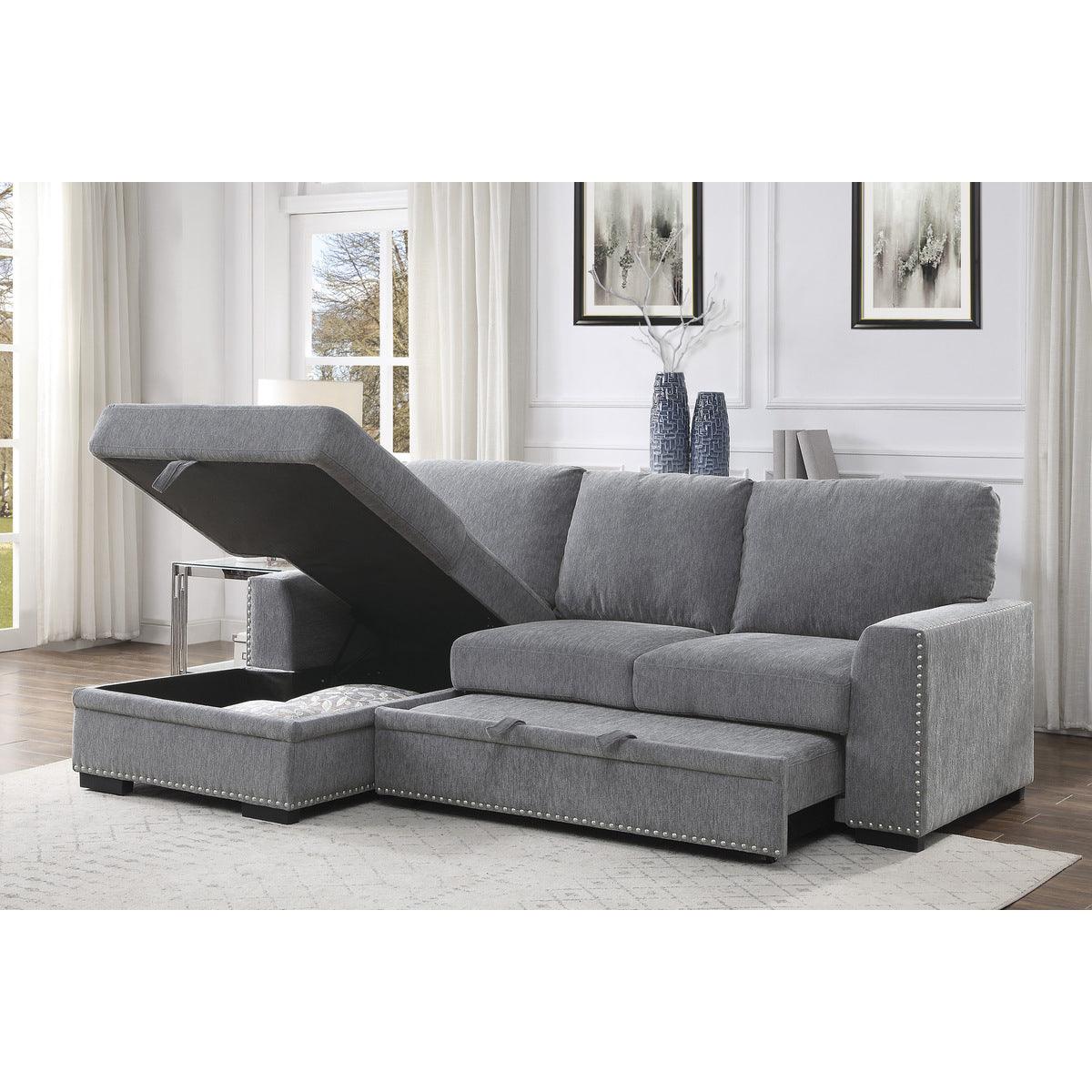 Front angled view of Morelia sectional sofa