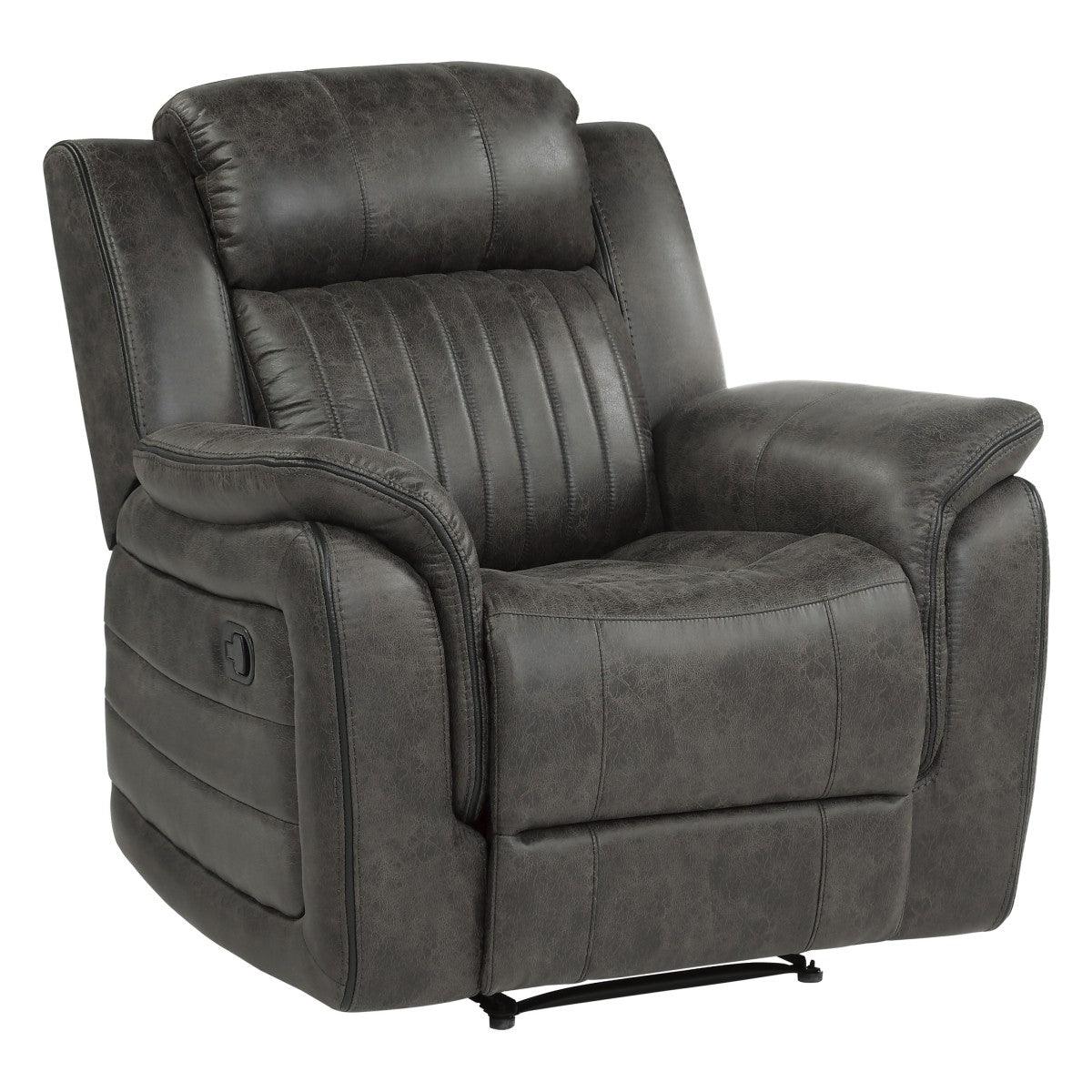 Centeroak Reclining Chair side view showing arm and seat
