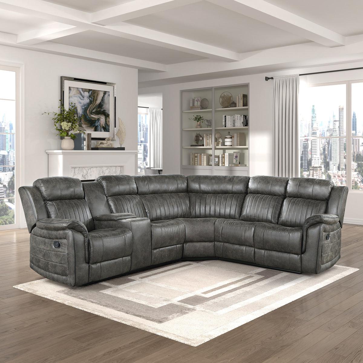 View of vertical tufting and pillow-top arm