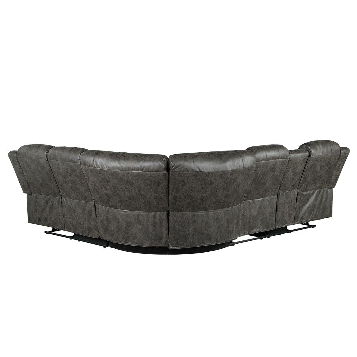Side view of Centeroak reclining loveseat