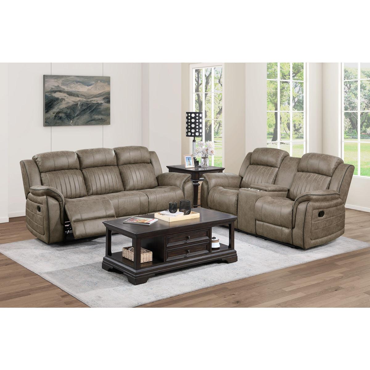 Reclined position demonstration of loveseat