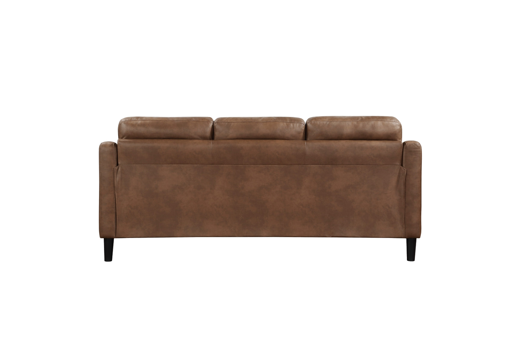 side perspective of Mallory Brown brown microfiber chair