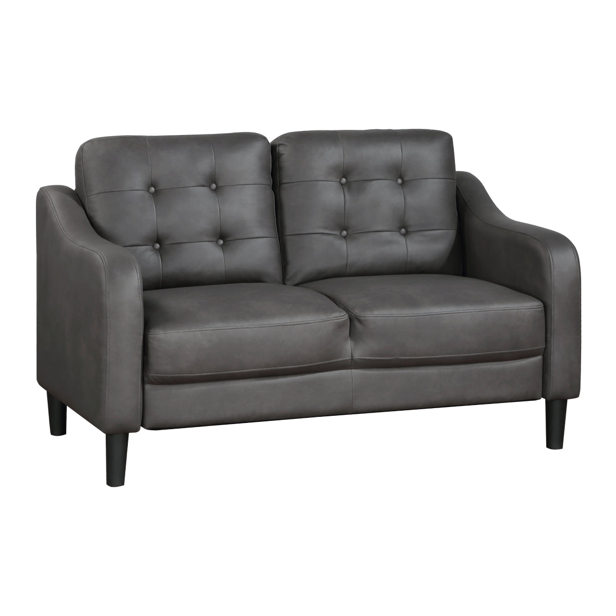 Mallory Gray Microfiber Loveseat