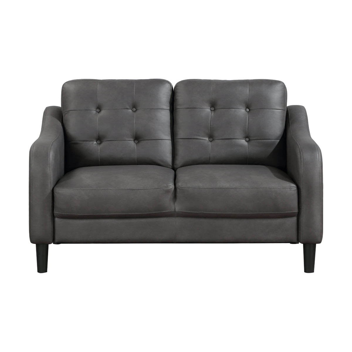 Mallory Gray Microfiber Loveseat