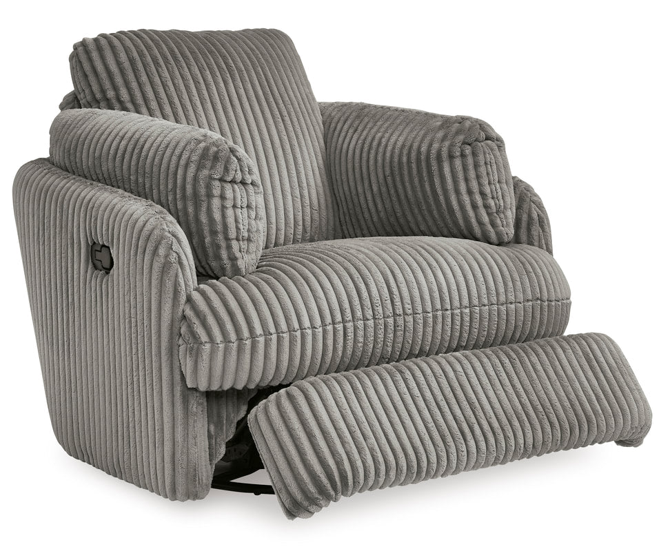 Tie-breakers Fog Swivel Glider Recliner front view