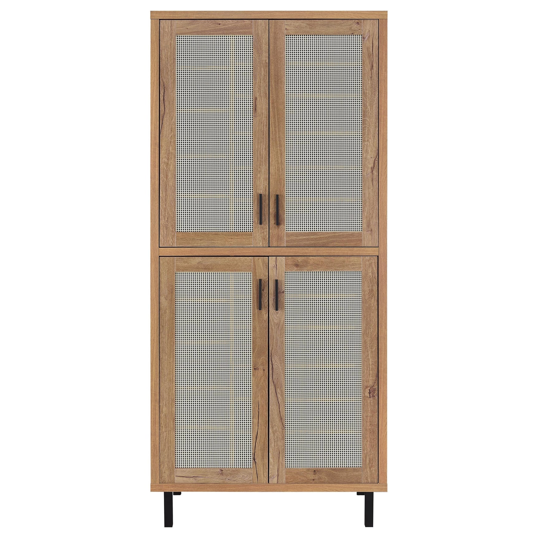Interior view showing adjustable shelves inside shoe cabinet