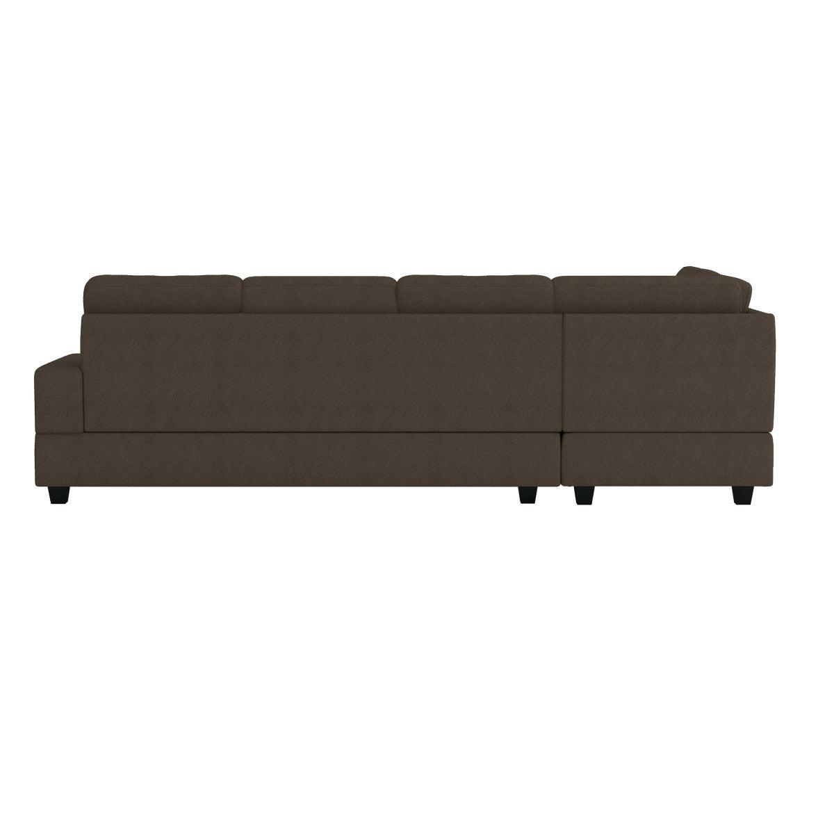 Main view of Maston Chocolate Fabric 2-Piece Reversible Sectional sectional sofa