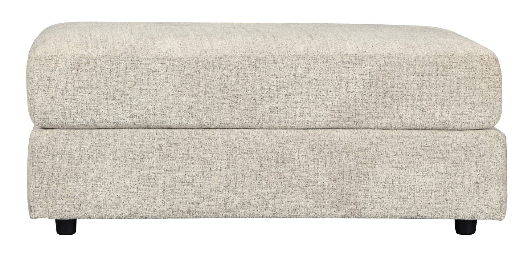 Soletren Stone Chenille Oversized Ottoman dimension diagram