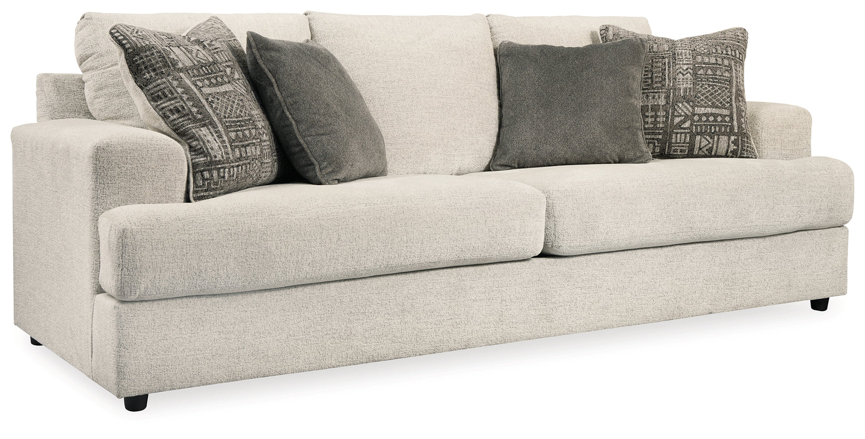 Alternate angle of Soletren Stone Sofa and Loveseat