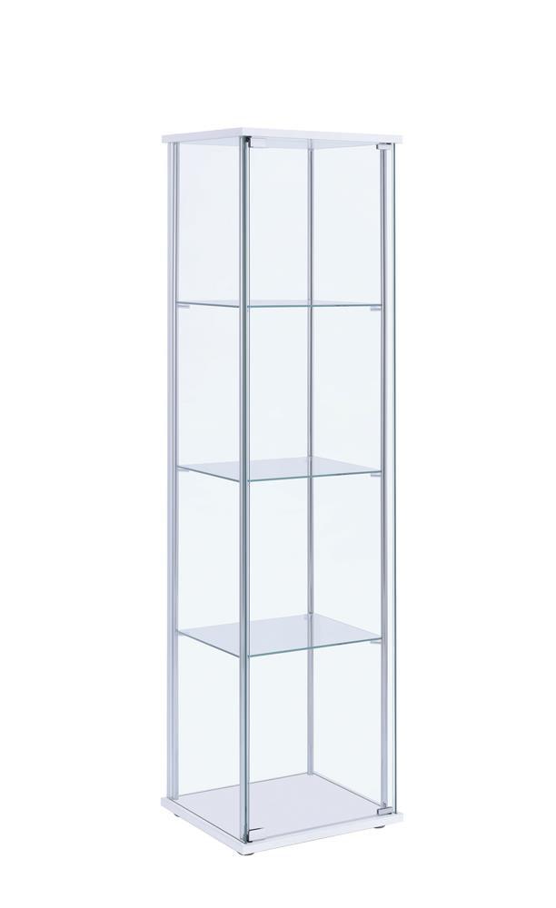 Bellatrix Curio Cabinet illuminated LED lighting closeup