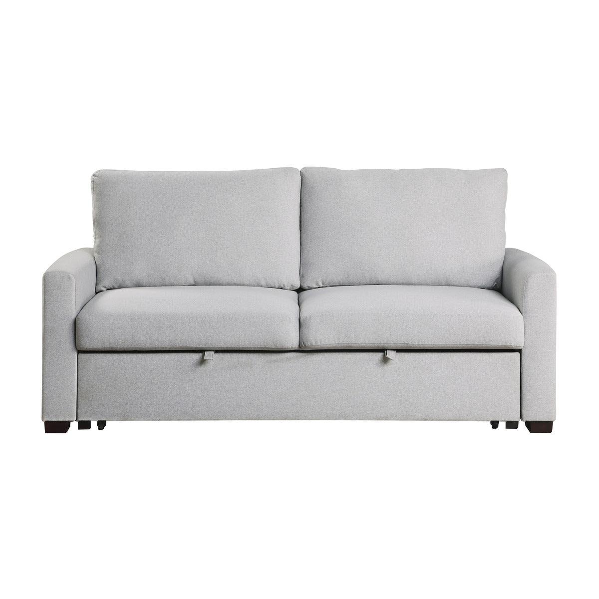 Price Light Gray Convertible Studio Sofa front angle