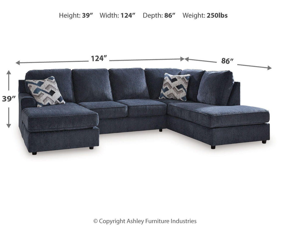 Albar Place Cobalt Chenille 2-Piece Sectional - image 5