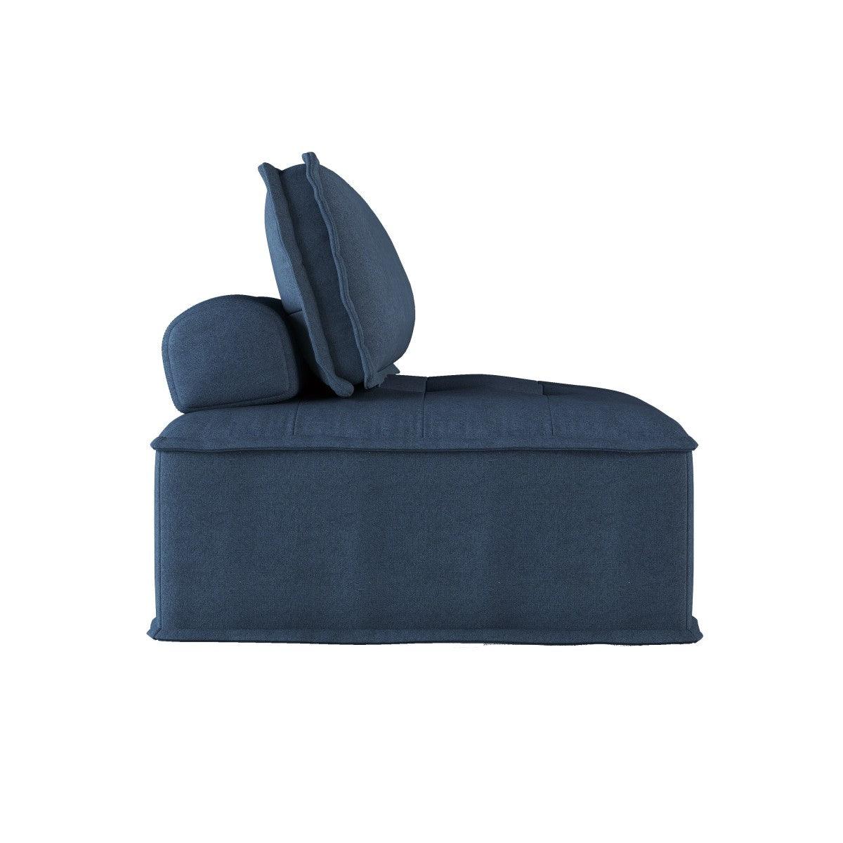 Room setting featuring Ulrich Blue 4-Piece Modular Sectional Sofa