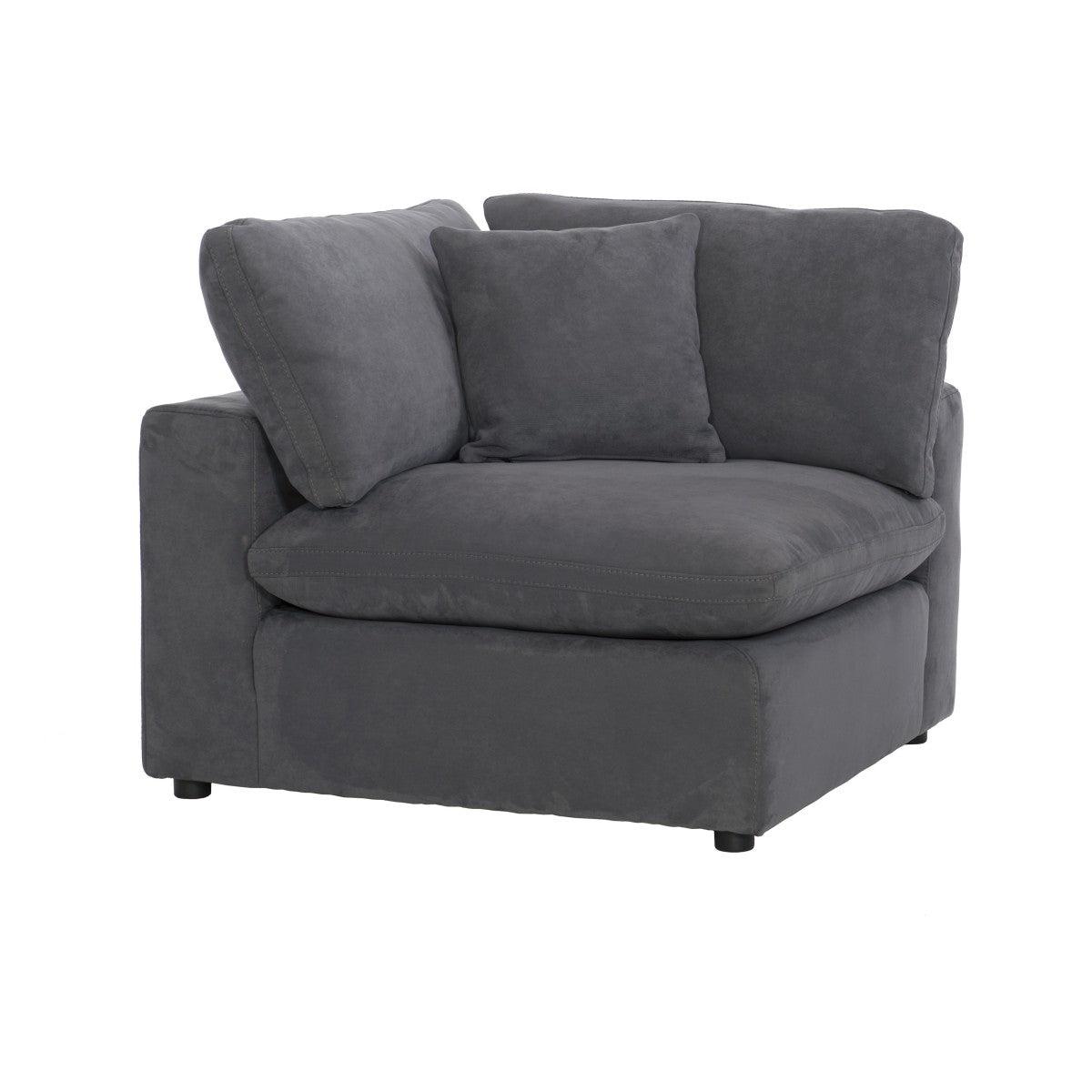 Main front view of Guthrie Gray 4-Piece Modular Sectional sofa