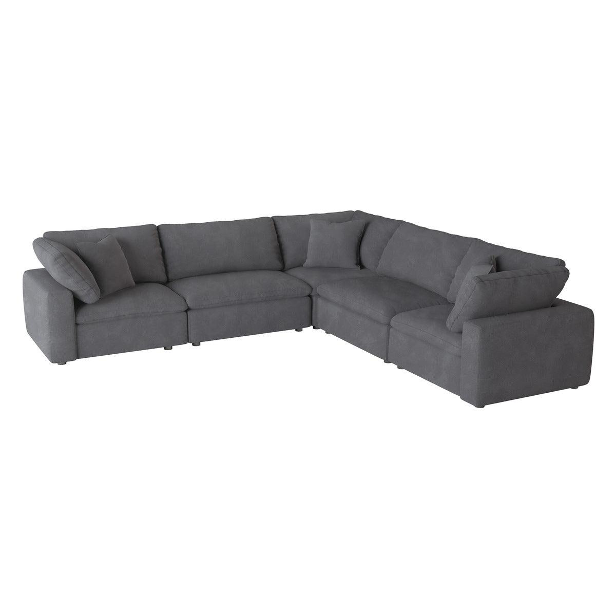 Guthrie Gray 5-Piece Modular Sectional Sofa main front view