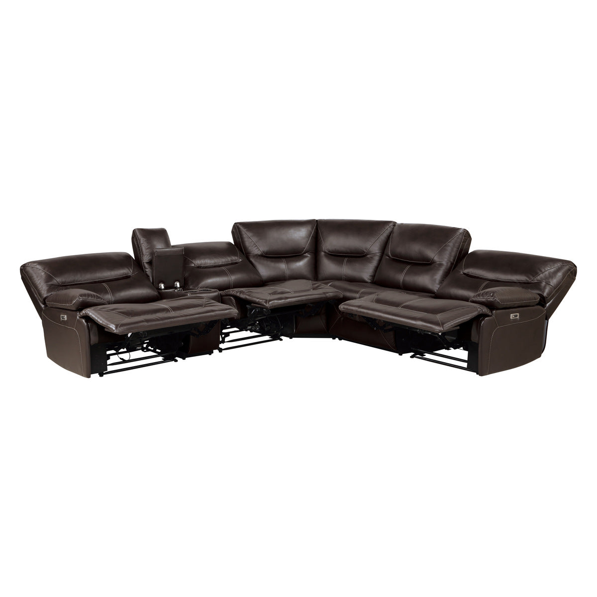 Dyersburg Brown 6-Piece Power Reclining Sectional