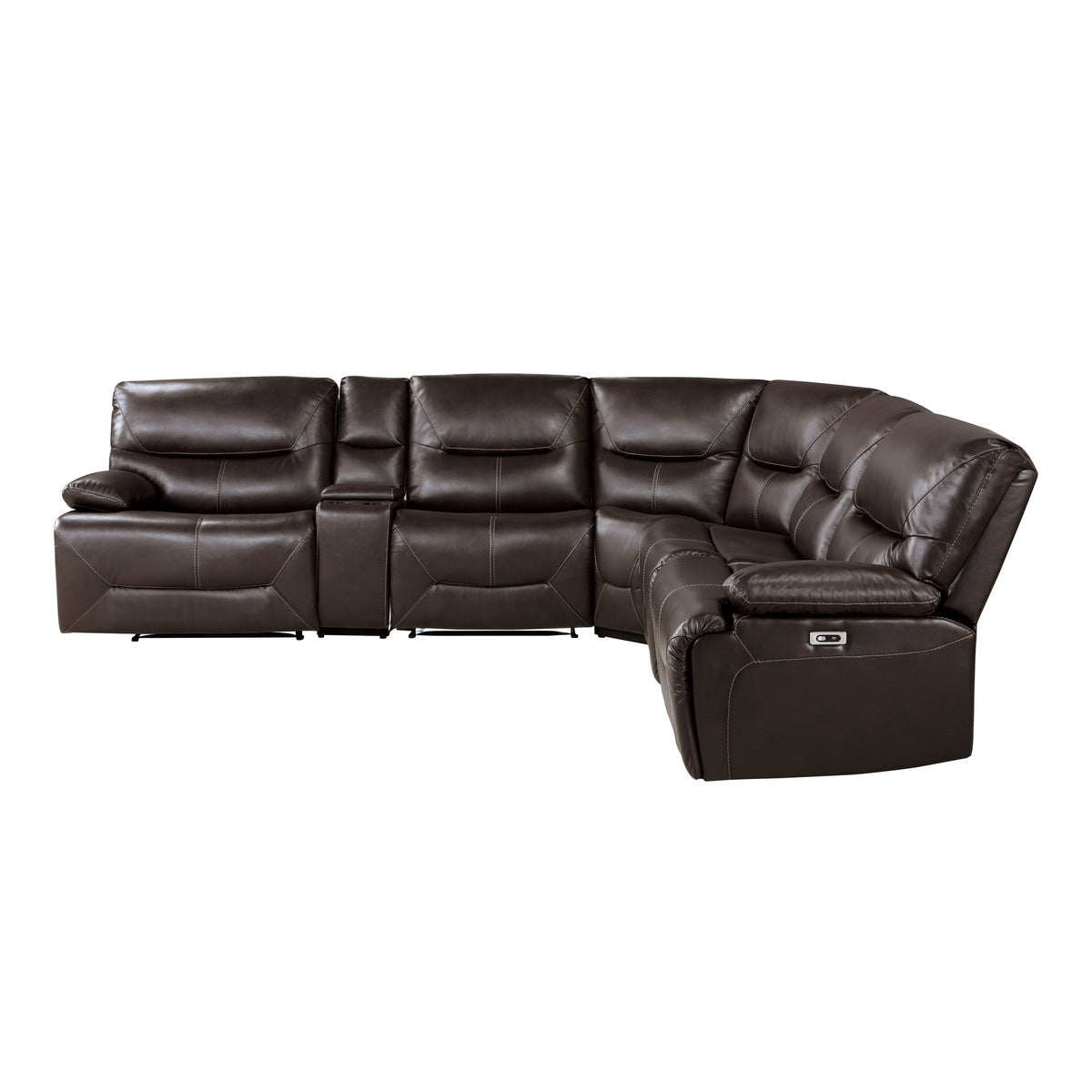 Dyersburg Brown 6-Piece Power Reclining Sectional