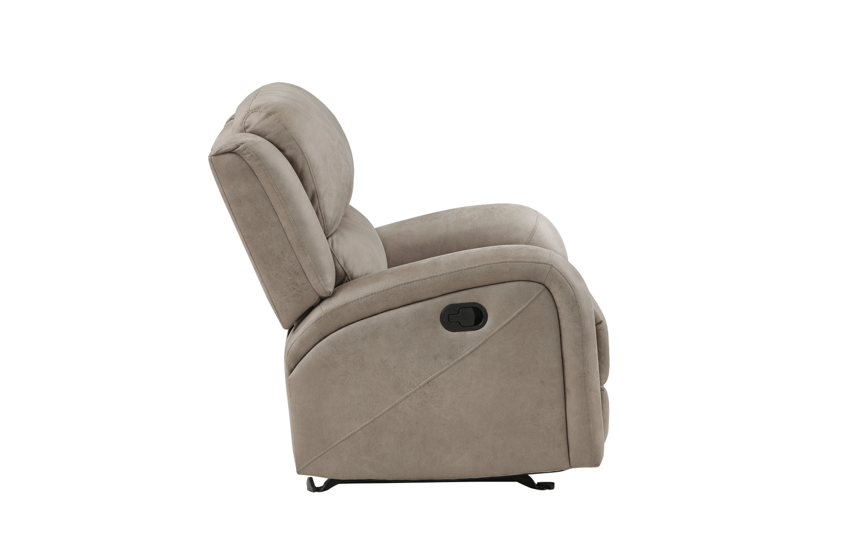 Pagosa loveseat armrest and recline lever detail