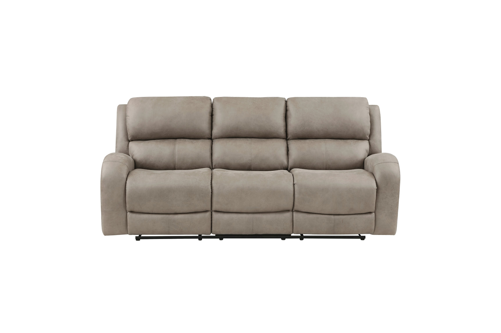 Pagosa rocker reclining chair in brown microfiber side view