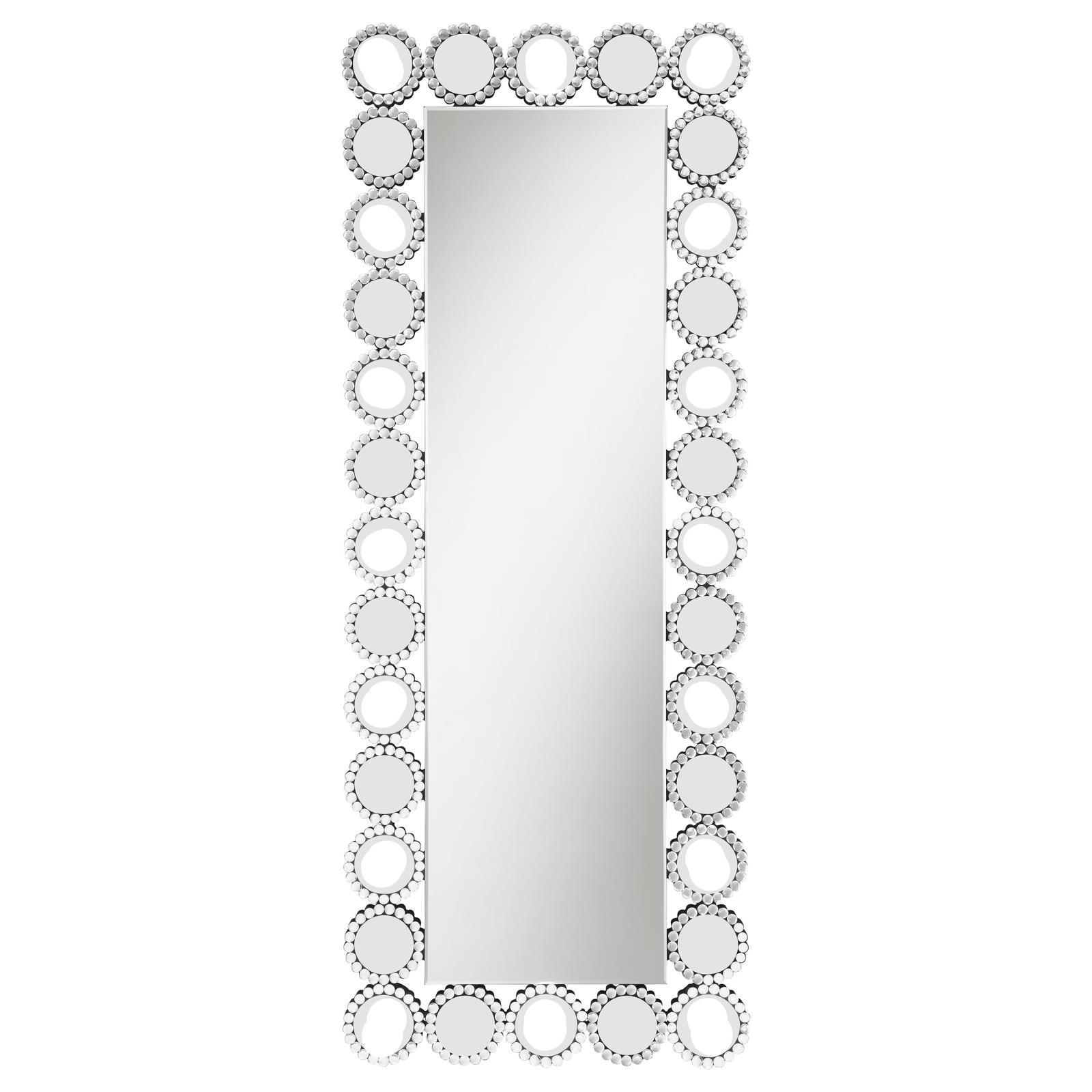 Illuminated LED bulbs around mirror frame