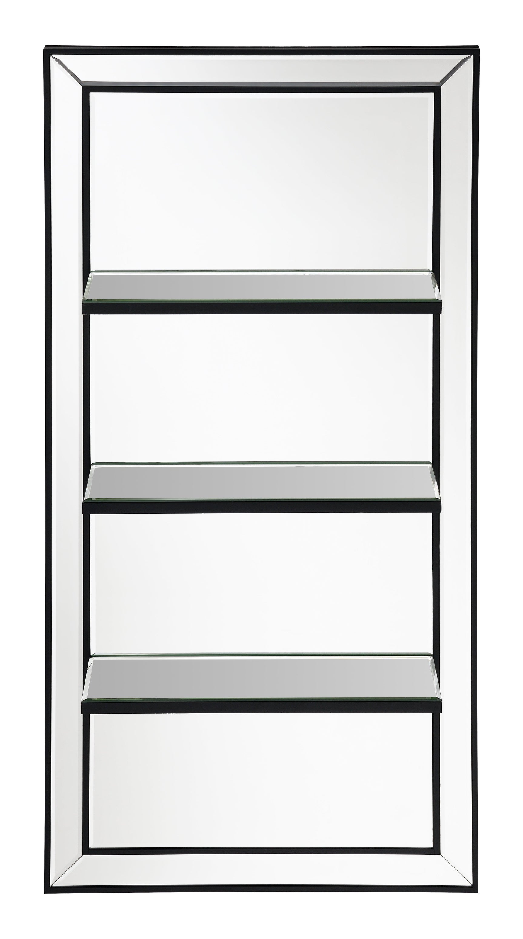 Oriel wall mirror installed above console