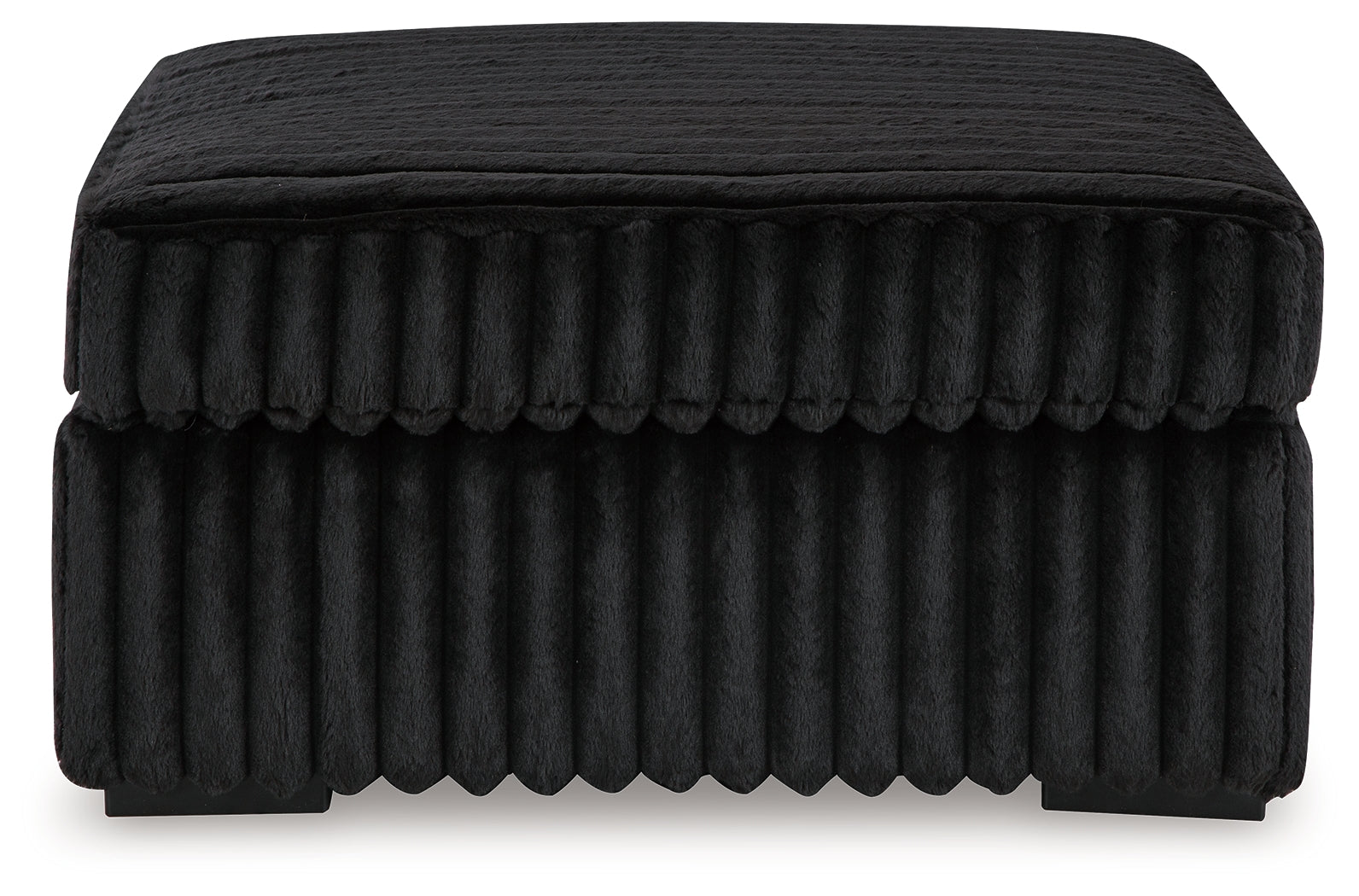 Midnight-Madness Ottoman angled view showing legs