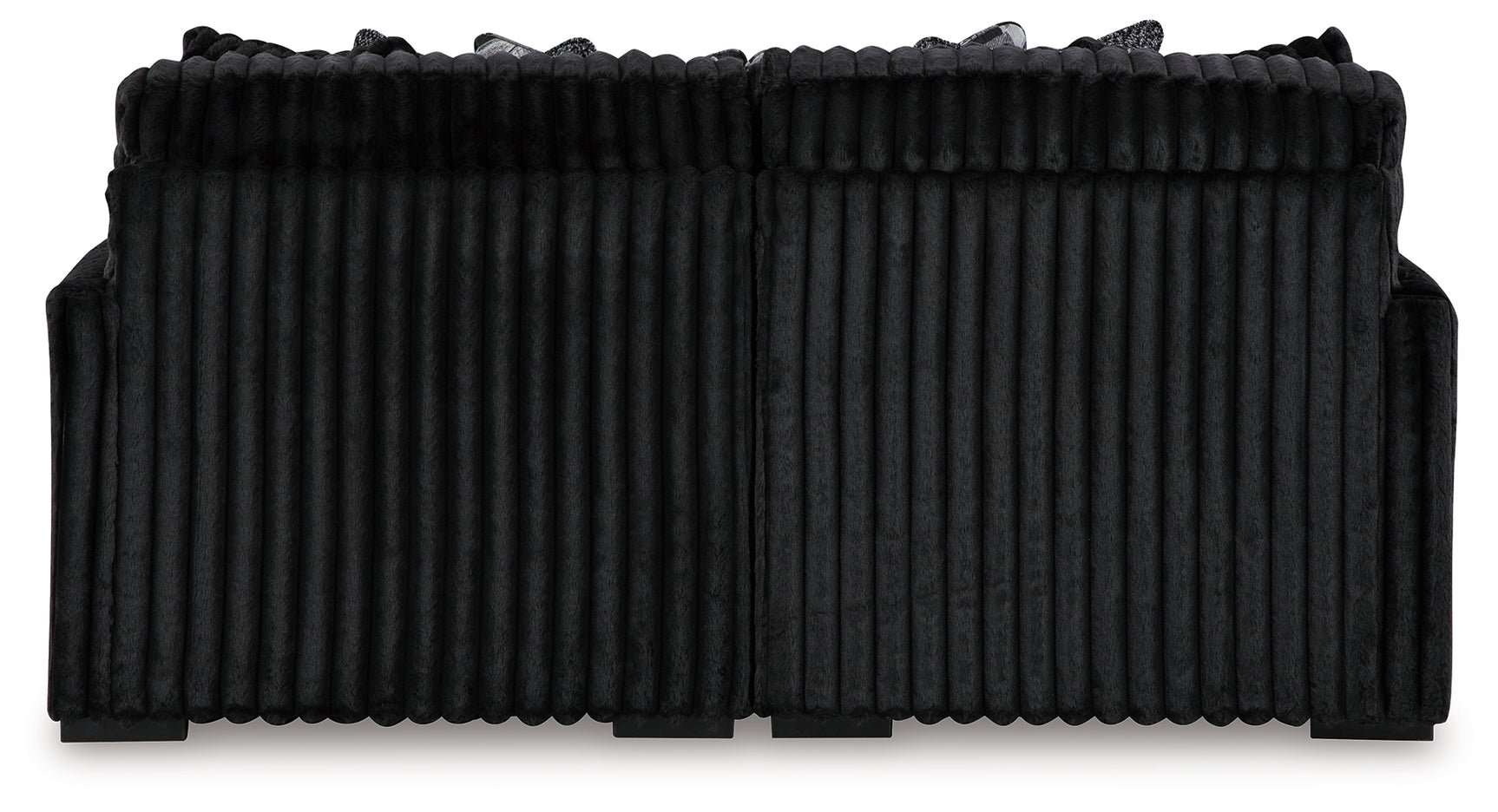 Detail of Midnight Madness Onyx Super Chaise sectional sofa back