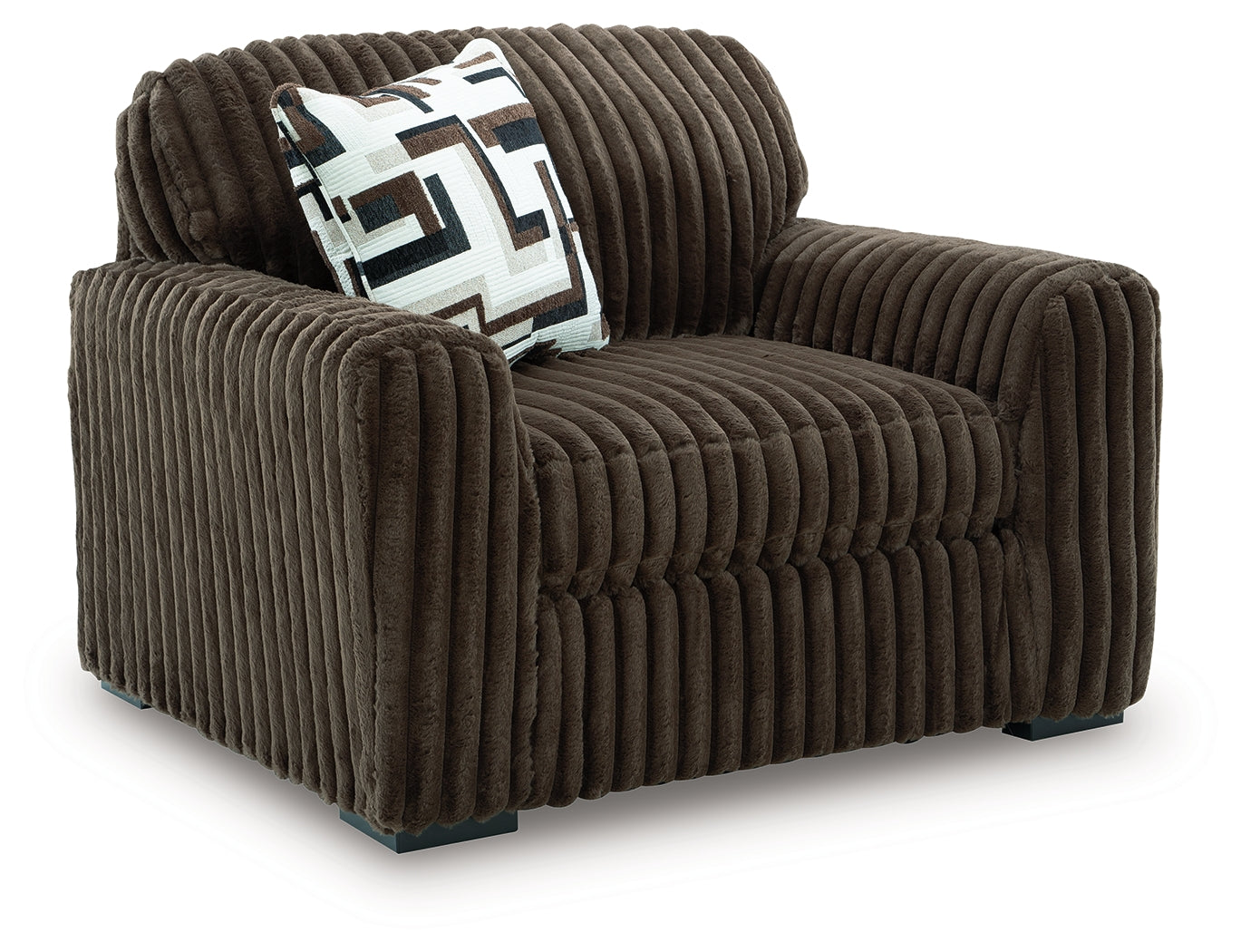 Midnight-Madness Oversized Chair, head-on view highlighting cushions