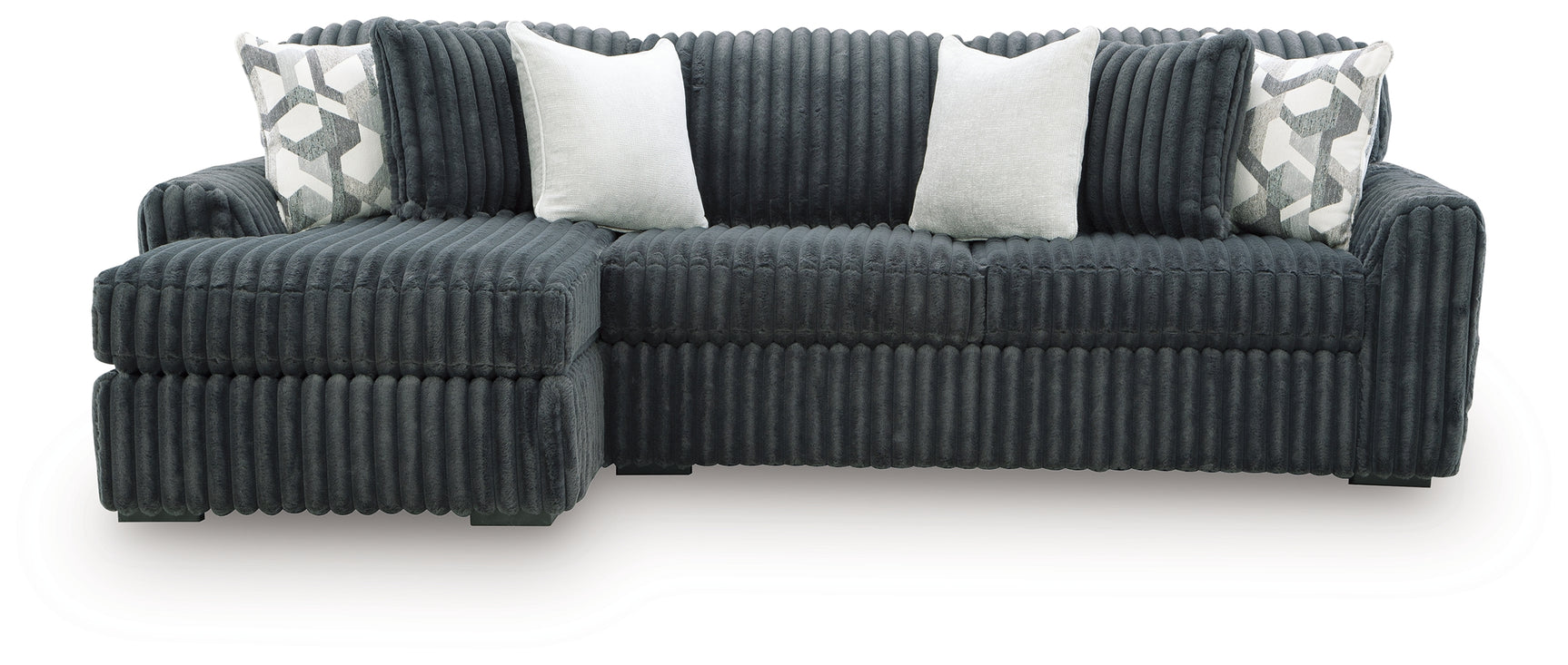 Alternate angle of Midnight-Madness Gunmetal 2-Piece Sectional Sofa with chaise