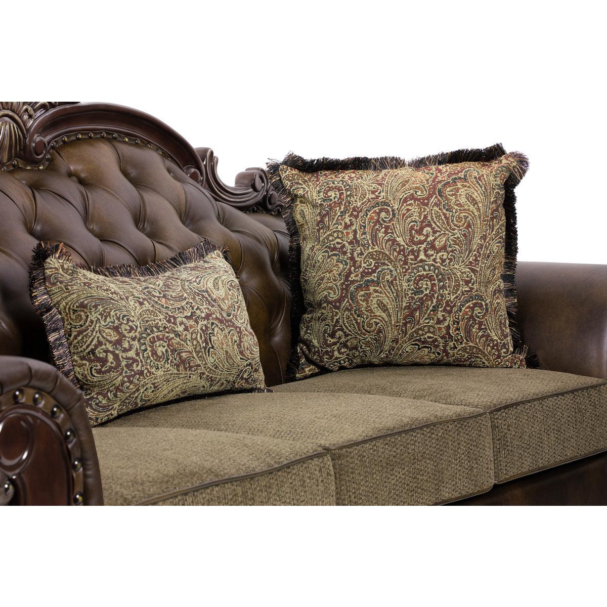 Side angle showing sofa arm and upholstery