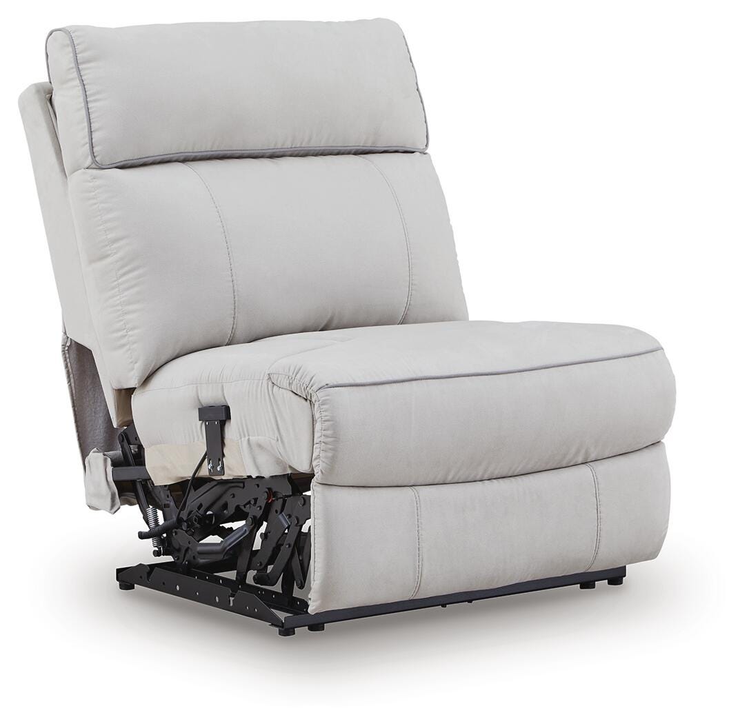 Social Pointe Pearl/Ash Chenille 5-Piece Reclining Sectional with Storage Consoles - image 2