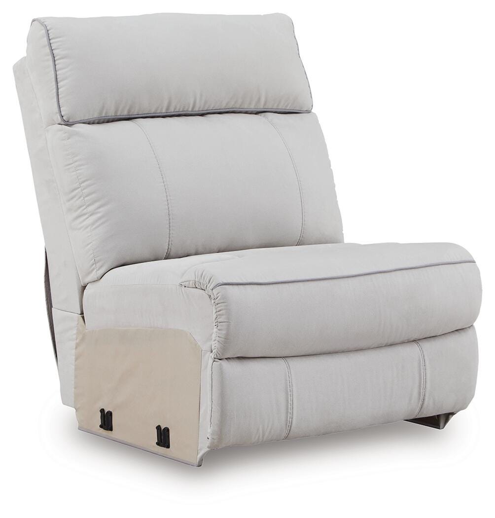 Social Pointe Pearl/Ash Chenille 5-Piece Power Reclining Sectional - image 3