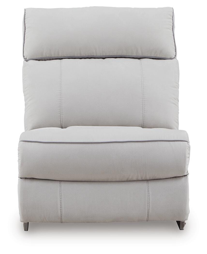 Social Pointe Pearl/Ash Chenille 5-Piece Power Reclining Sectional - image 2